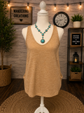 Zenana dark brush tank top
